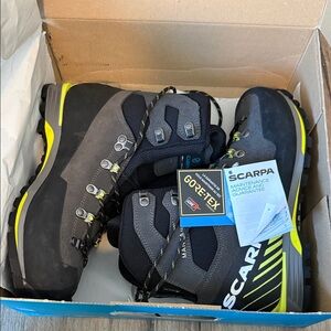Scarpa Black and Neon Manta Tech GTX boots